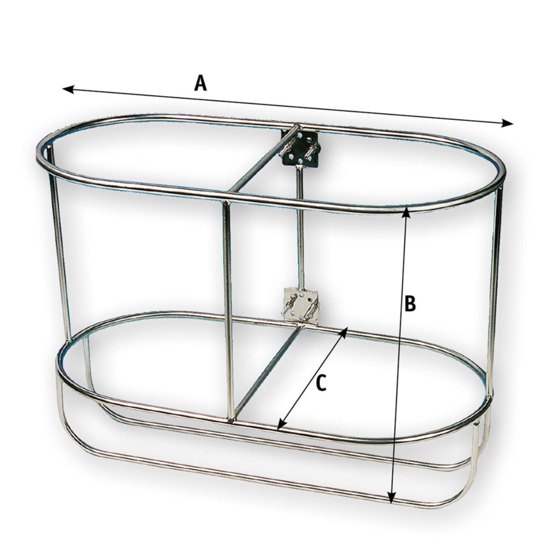 Marinetech Fenderkorb 2-fach, gerade 640 x 465 mm für 325 mmØ Fender