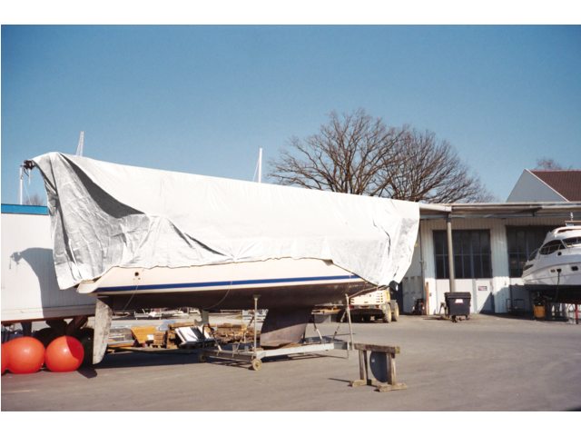 Navyline Gewebeplane 260 g/m² PE weiss, 4 x 8 Meter