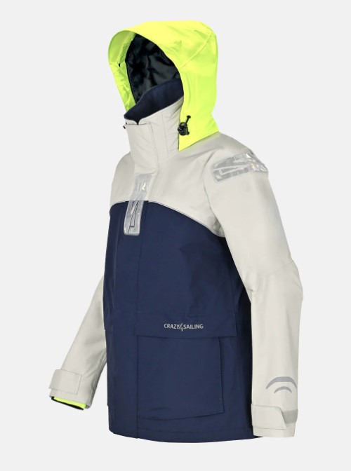Crazy4Sailing C4S Bergen II, Jacke silver/navy, Extra-Weit, XXL+