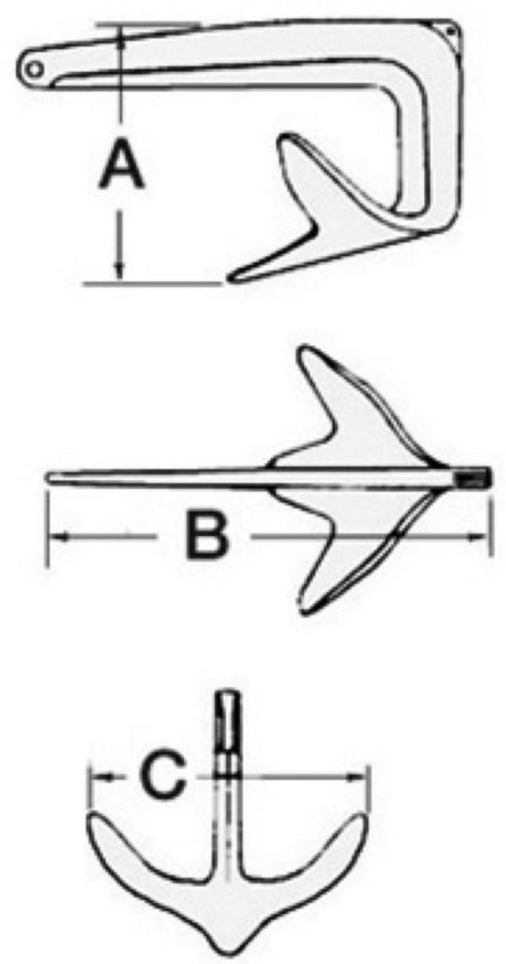 Osculati M-Anker feuerverzinkt, 2 kg