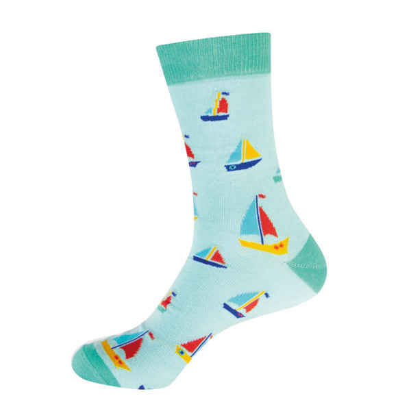 Gotthardt Maritime Socken, Segelboot türkis