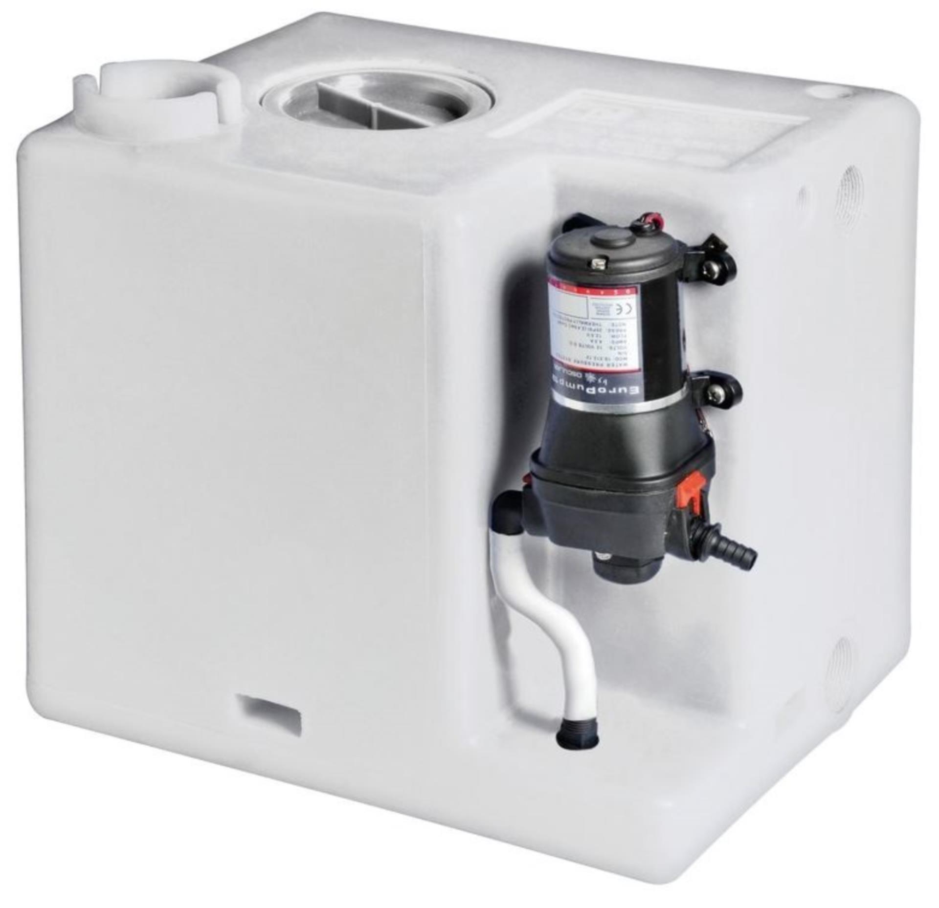 Osculati Wassertank 77 Liter (650 x 330 x 400 mm) mit Pumpe 12,8 ltr.