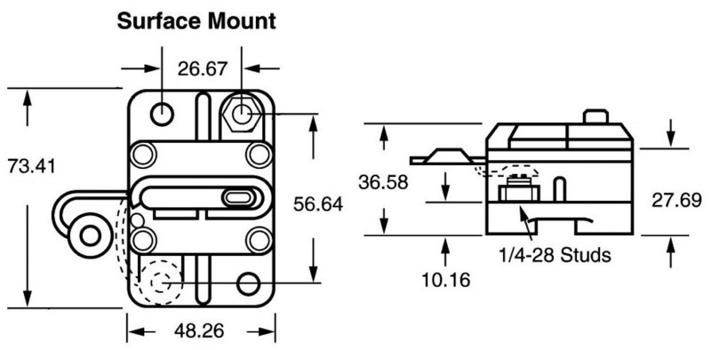 Osculati Thermoschalter / Sicherung, 120 A