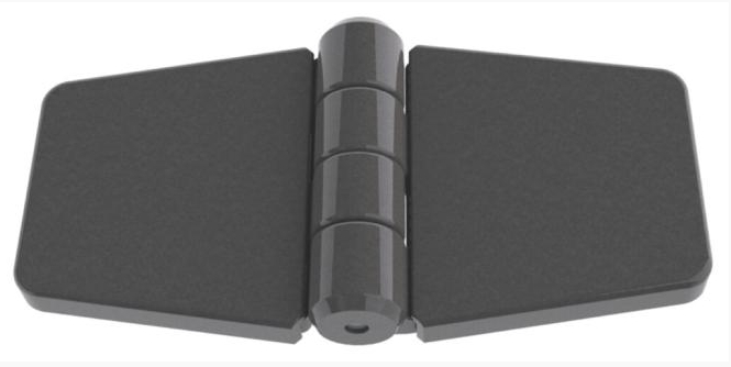 Marinetech Scharnier mit Abdeckung 79 x41mm Black Line