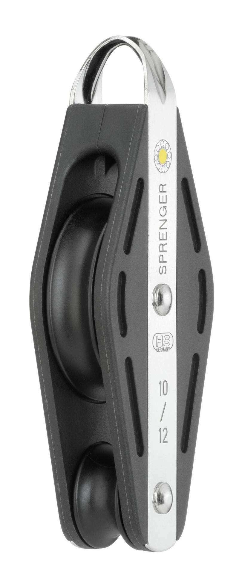 Sprenger S-Block Violinblock Gleitlager 12 mm - 2 Rollen, Bügel