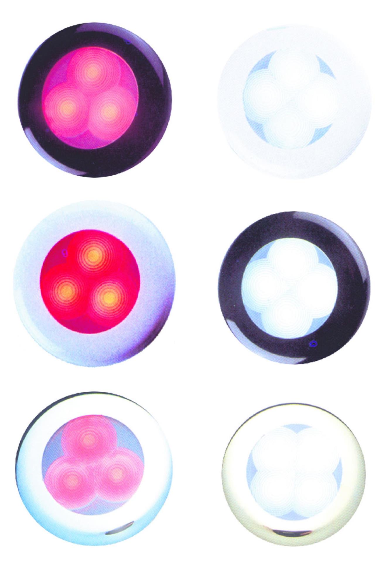 Hella Marine Leuchte, rund, weiß-warm LED,  Schwarz