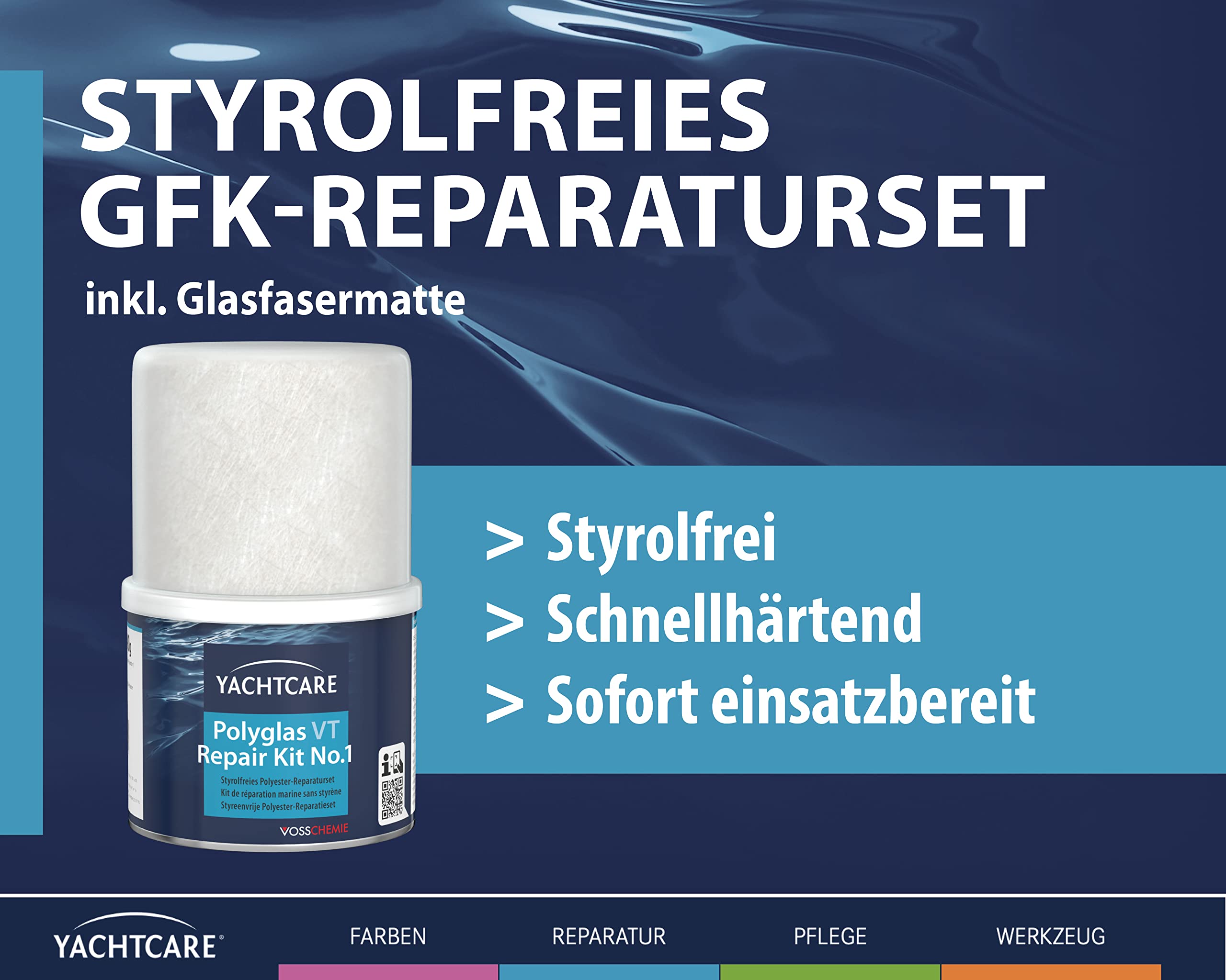 Yachtcare Polyglas VT Reparaturpackung G0, 250 gr. Yachtcare Polyglas VT Reparaturpackung G0, 250 gr.