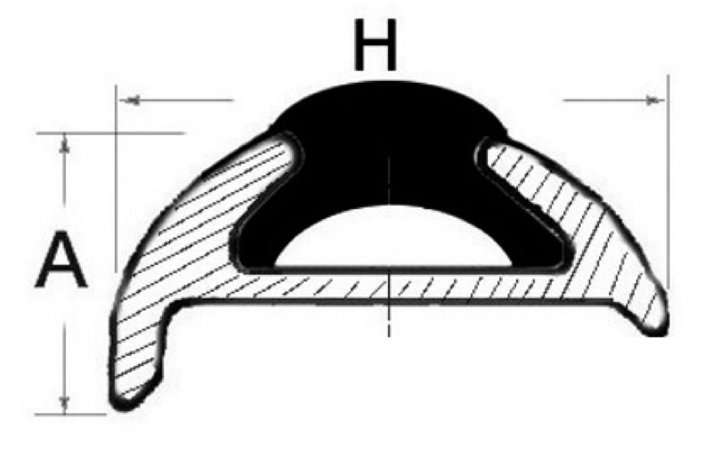 Osculati Aluminium Profil 38 mm, 3 Meter
