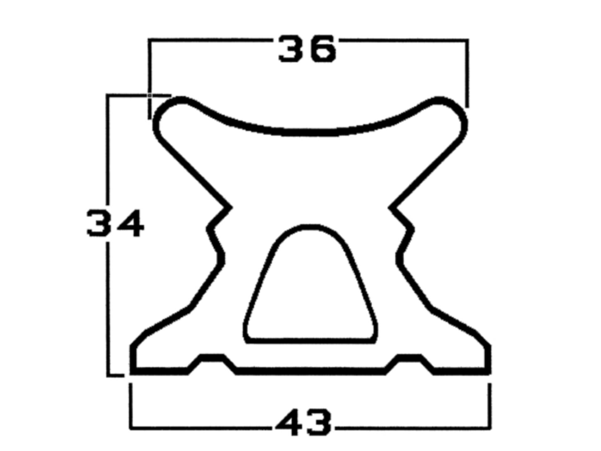 Pfeiffer Traveller Schiene 19 x 20 mm Schiene