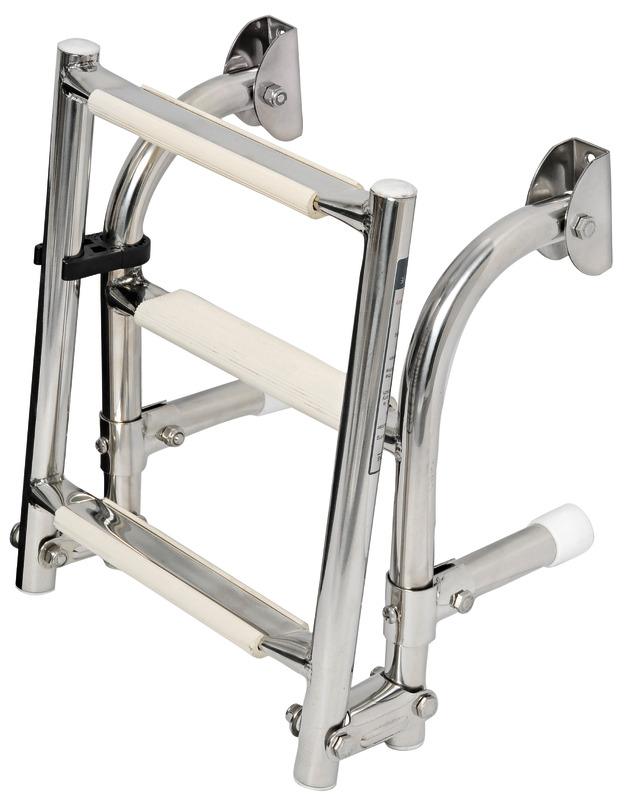 Osculati Edelstahl Badeleiter 4-Stufen, 90 cm
