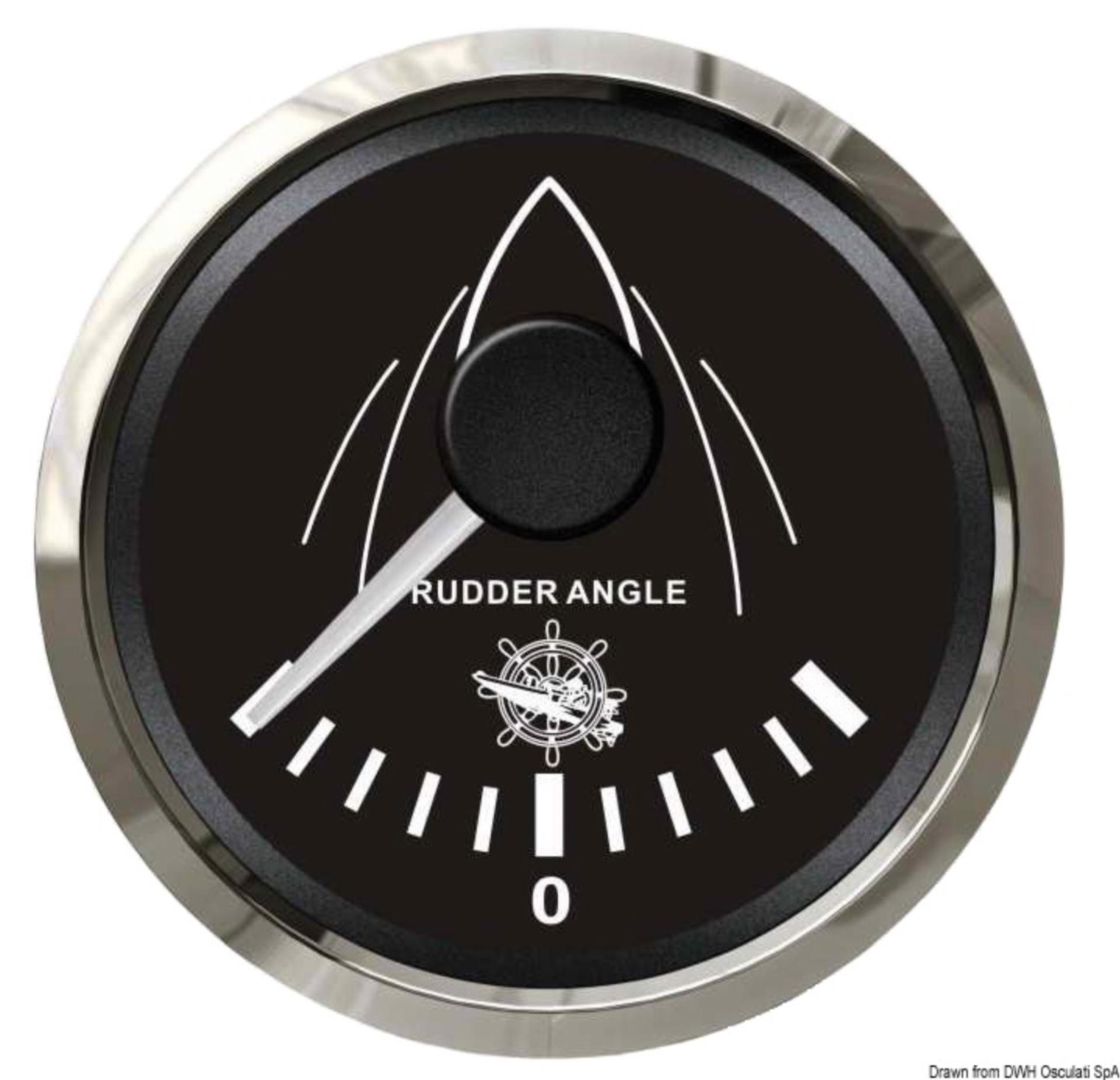 Anzeigeinstrument Ruderausschlag, schwarz / poliert