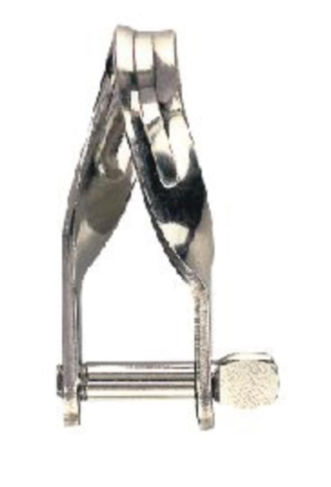 Flachschäkel gedreht mit Gewindebolzen, 5 x 33 mm