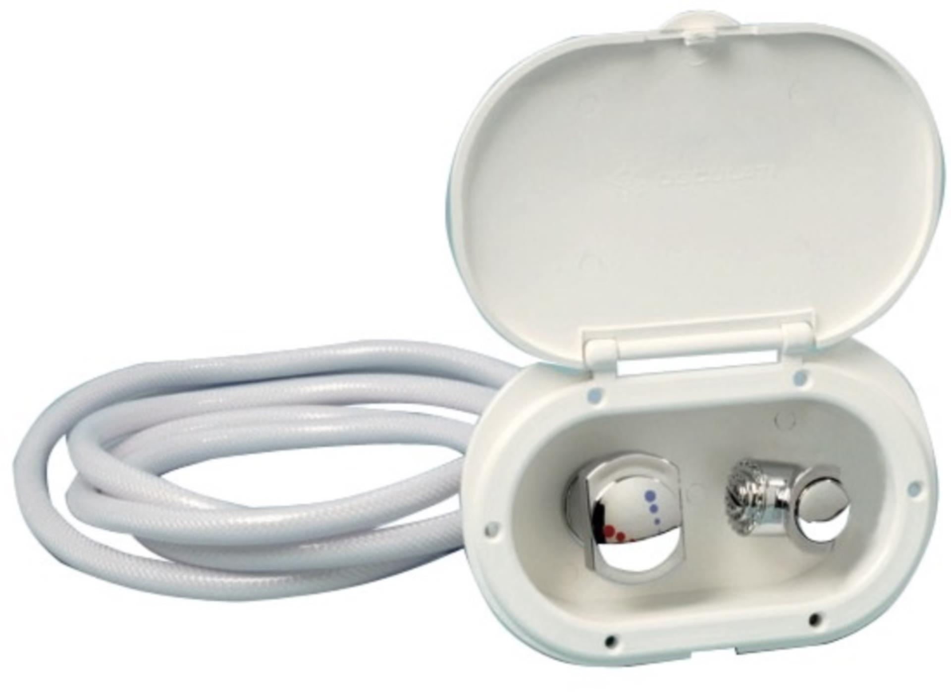 Cockpitdusche Chrom mit Kasten und Mischer