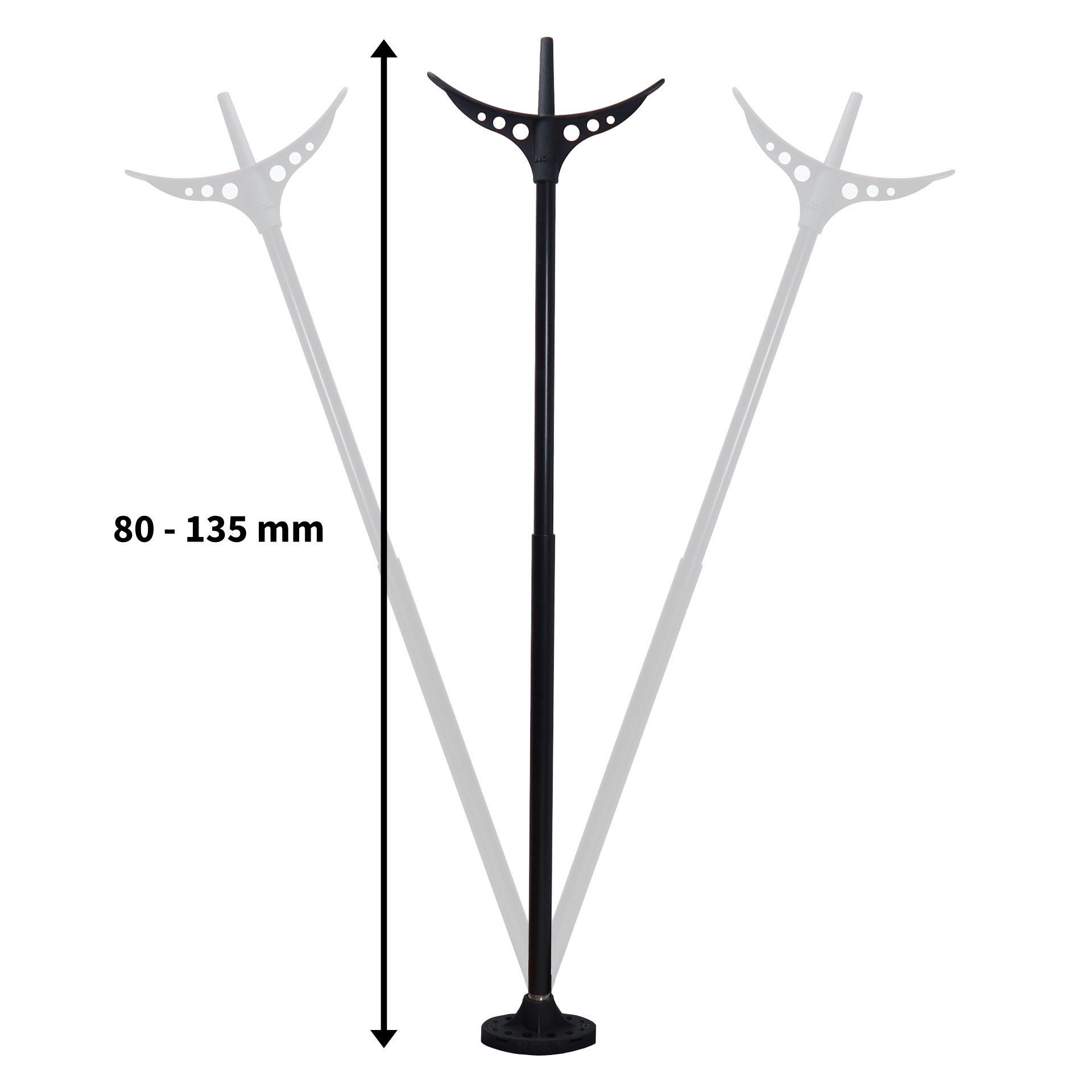 NOA Dockmaster Festmacherhalter, flexible Stange (schwarz)