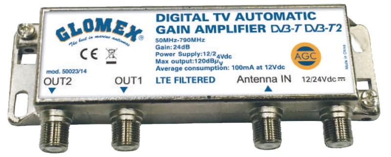 Glomex TV Antenne Nashira V9112 AGCU / DAB20, 370 mmØ