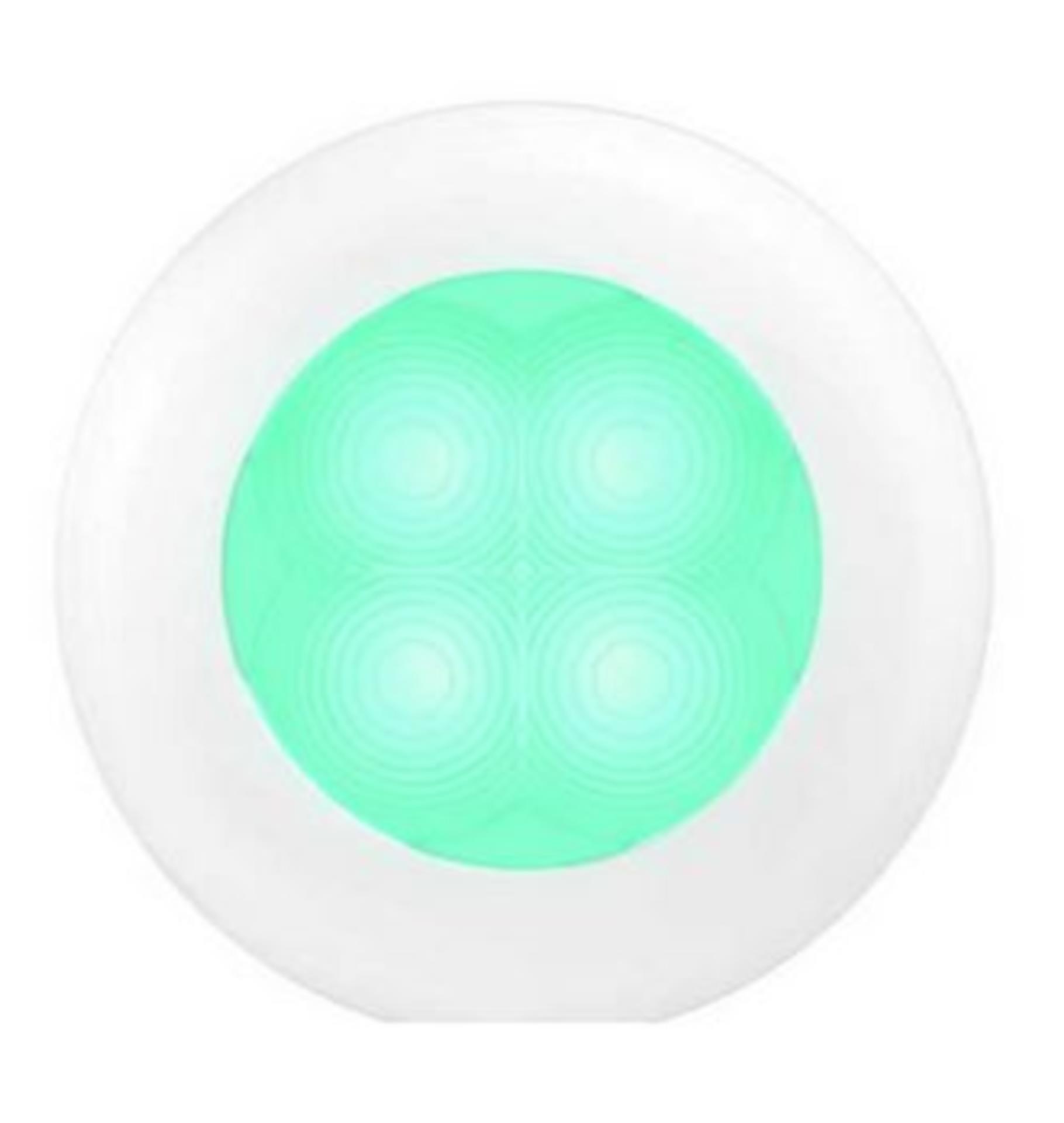 Hella Marine Leuchte, rund, cyan LED,  Weiss