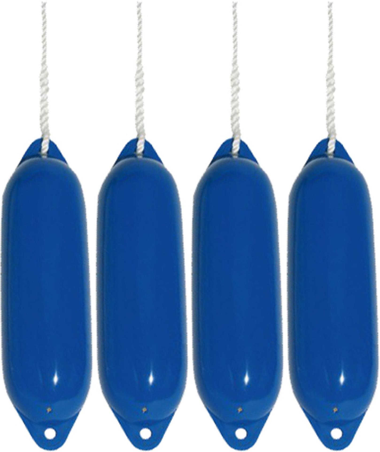 Majoni Talamex Star Fender blau, 40 x 10 cm, 4er Set mit Fenderleine