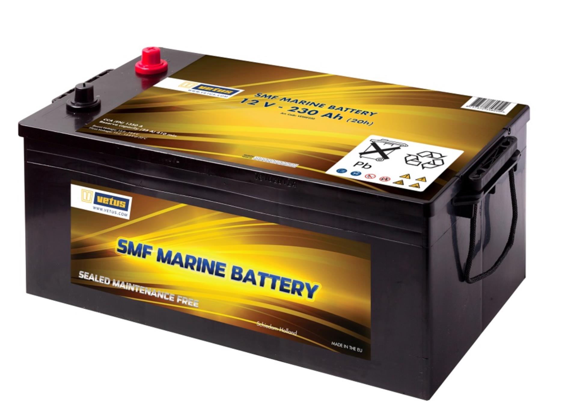 Vetus SMF Marine Batterie 220 Ah, 518 x 276 x 242 mm, 56,2 kg Vetus SMF Marine Batterie 220 Ah, 518 x 276 x 242 mm, 56,2 kg
