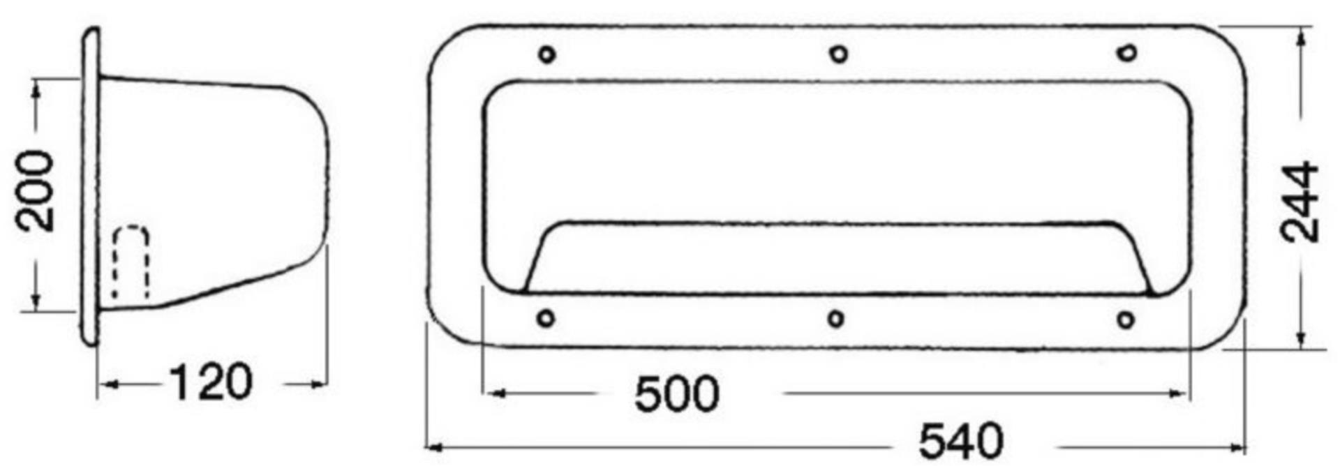 Osculati Kunstoffablage 540 x 244 mm Osculati Kunstoffablage 540 x 244 mm