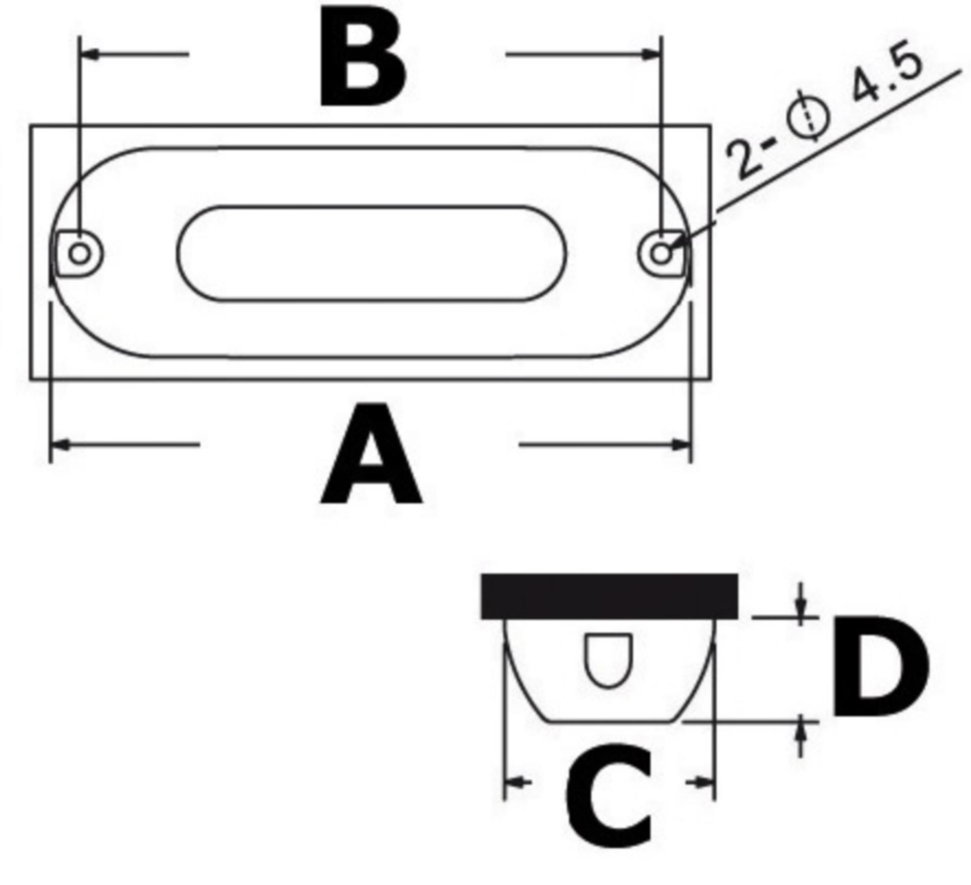 Osculati Unterwasserscheinwerfer LED weiß 2 LED - 10 Watt, 107mm Osculati Unterwasserscheinwerfer LED weiß 2 LED - 10 Watt, 107mm