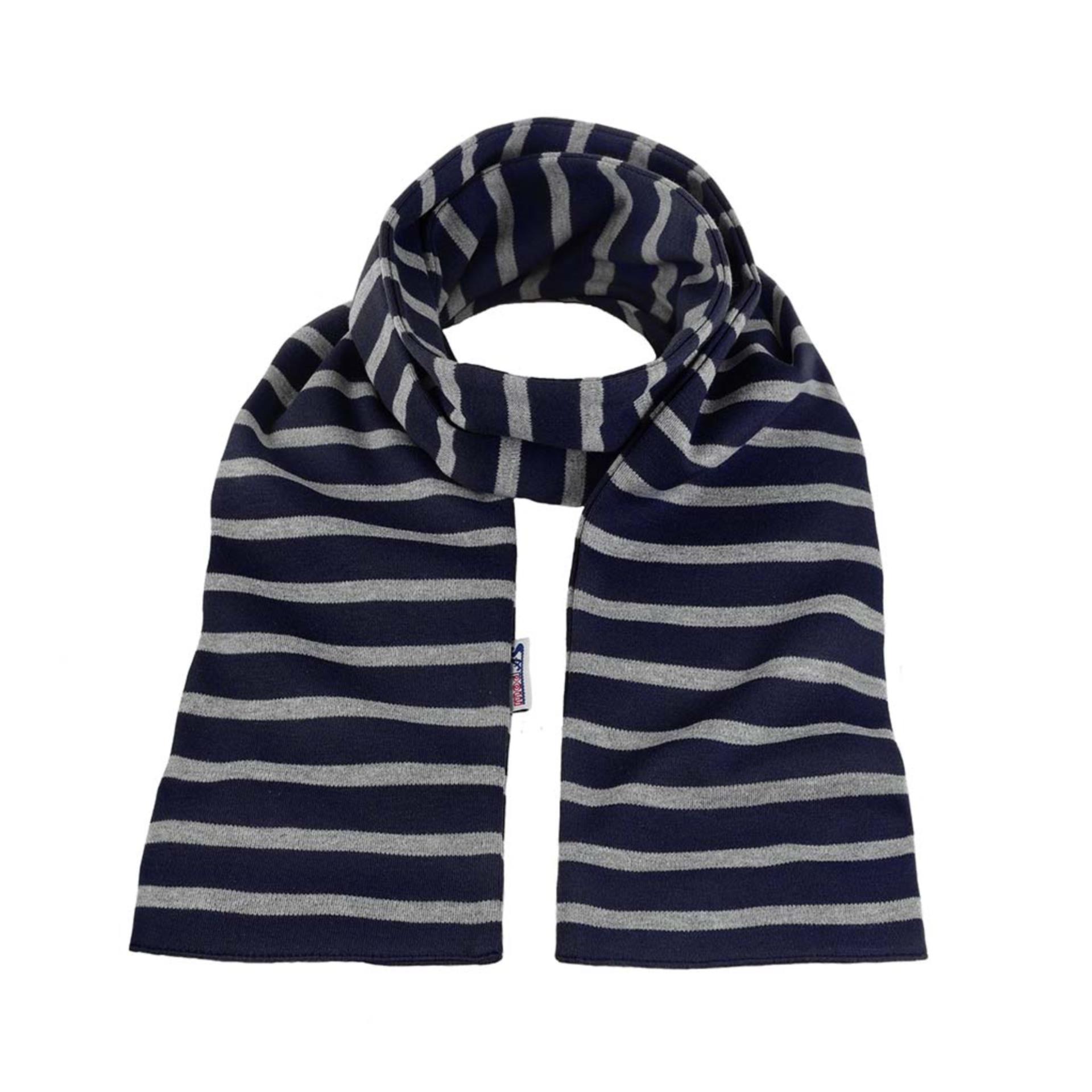 Modas Bretonischer Schal blau / grau, 20 x 160 cm