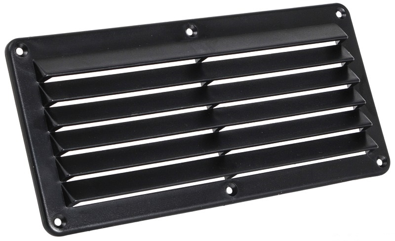 Osculati Lüftungsgitter Nylon 125 x 260 mm, schwarz