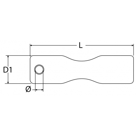 Allen Leinenknochen für 4 - 5 mmØ Tauwerk (32 mm x 8 mmØ)