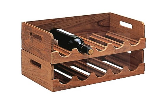 Roca Weinflaschengestell Teak 48x11x28cm für 5 Flaschen