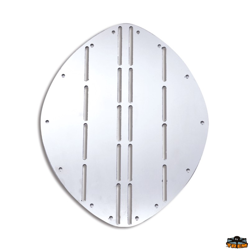 Allpa Edelstahl Bugschutzplatte, elipsförmig