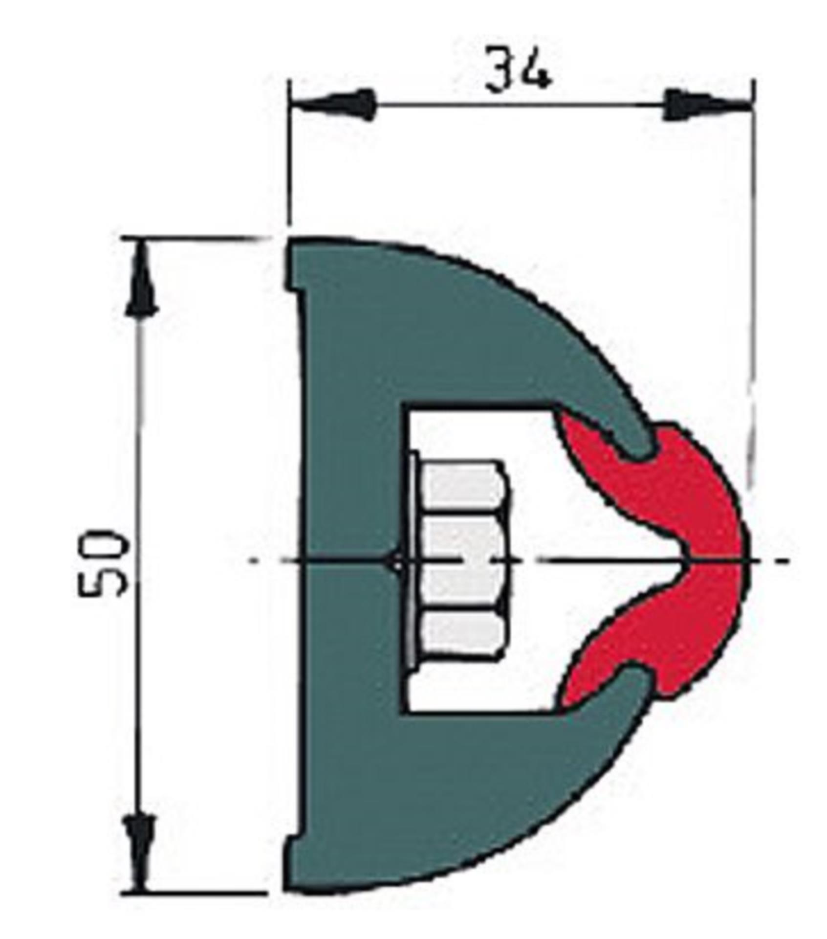 Vetus Edelstahleinlage f.Trap-Basis-Scheuerleiste 55x34,S-Version-20 m