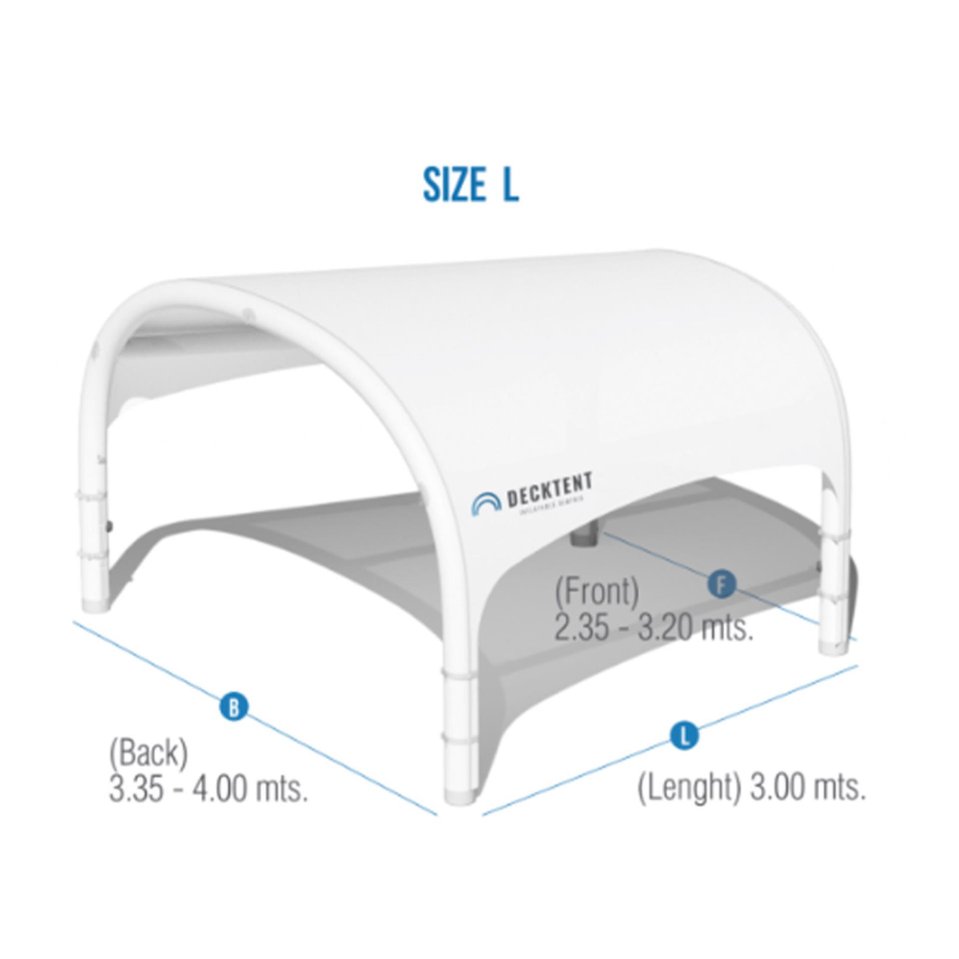 Decktent L weiß, Länge 300 cm Decktent L weiß, Länge 300 cm