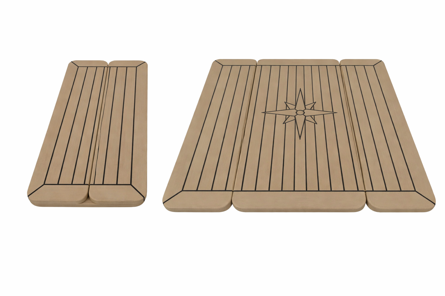 Talamex Eco Teak Tischplatte Wing, 34 / 68 x 80 cm