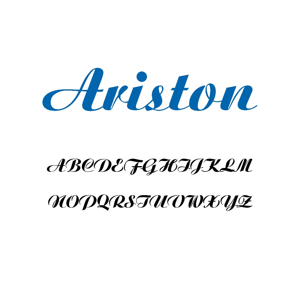 Werbeliner Buchstabe Ariston, 81 - 110 mm