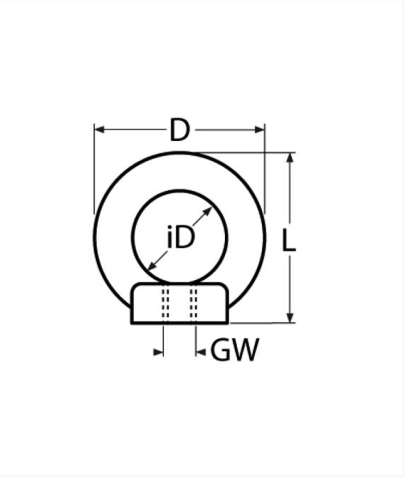 Marinetech Ringmutter gegossen, ähnlich DIN 582 / M8 Black Line