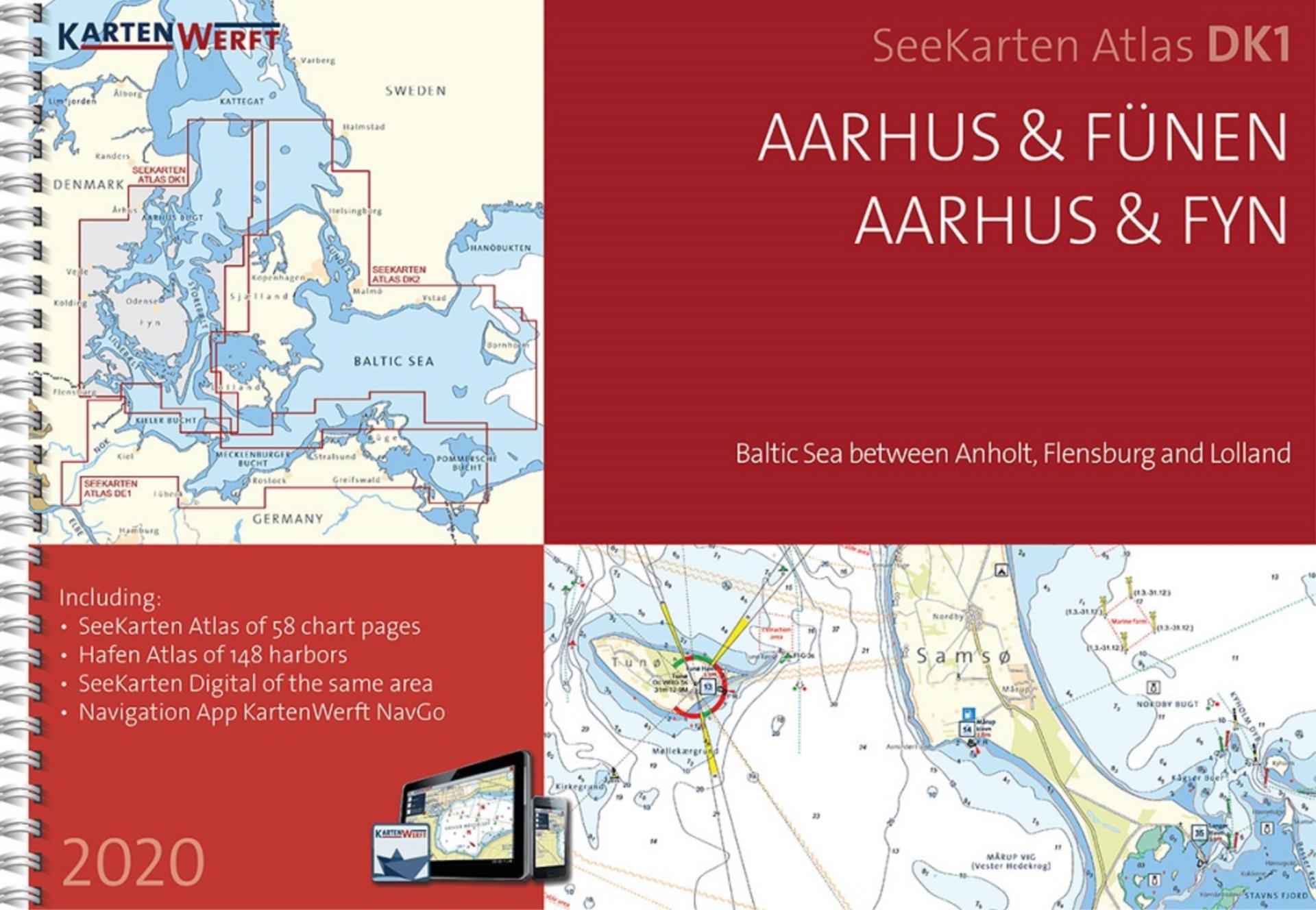 Kartenwerft Seekarten Atlas DK1, Aarhus & Fünen