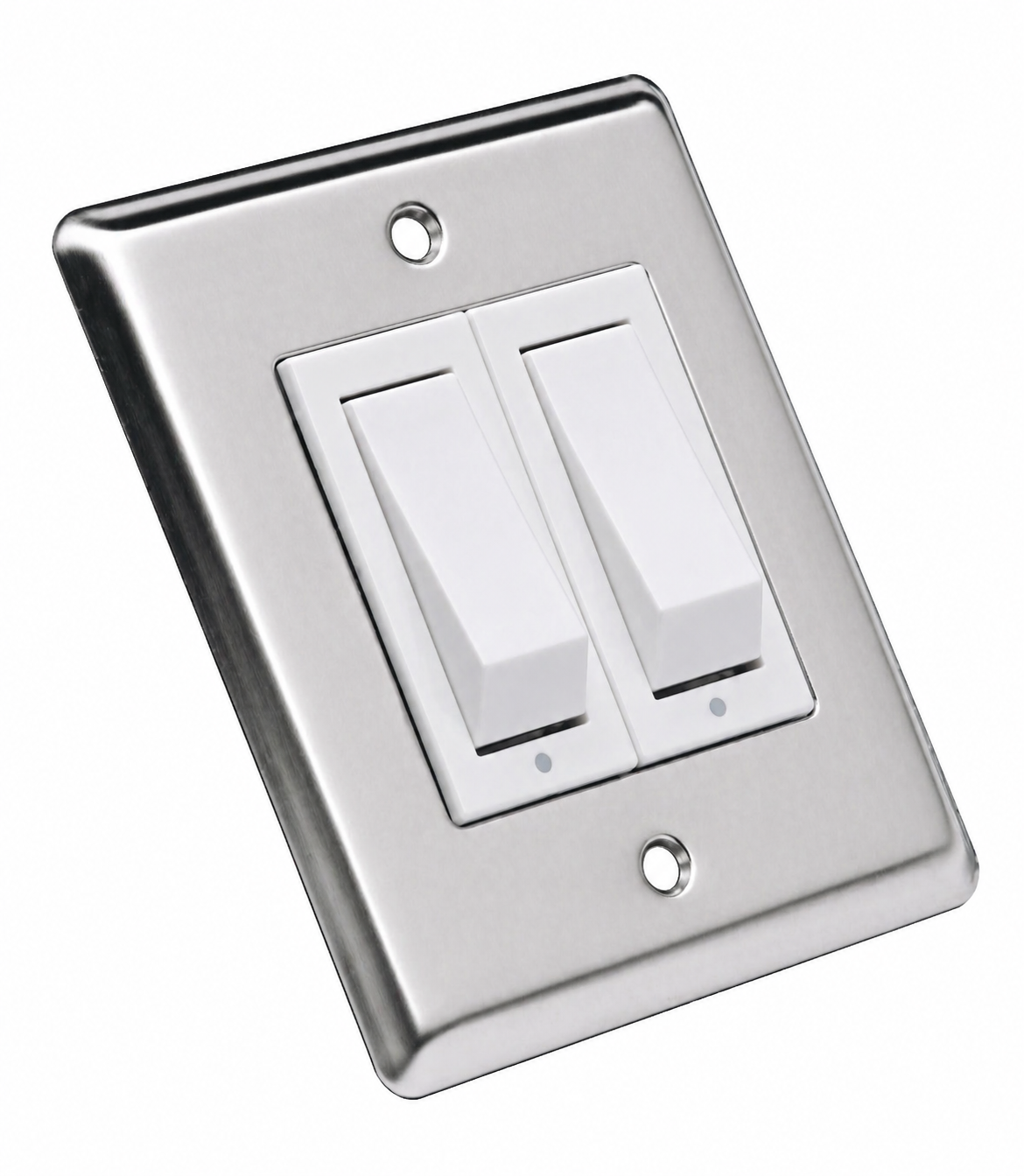 Osculati Wandschalter ECO Chrom, Zweifach