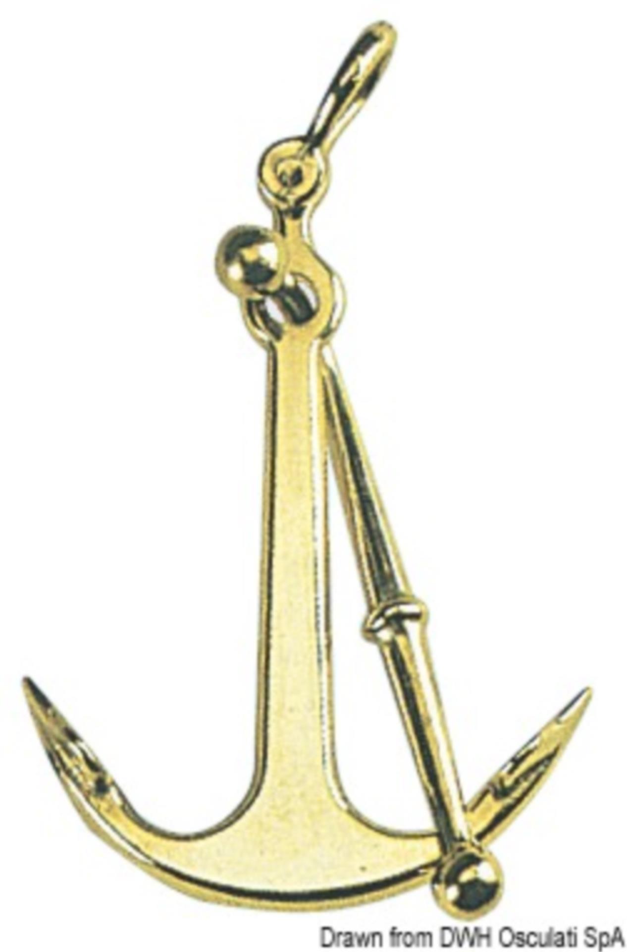 Osculati Schlüsselanhänger Admiralsanker 8,5 cm, Messing