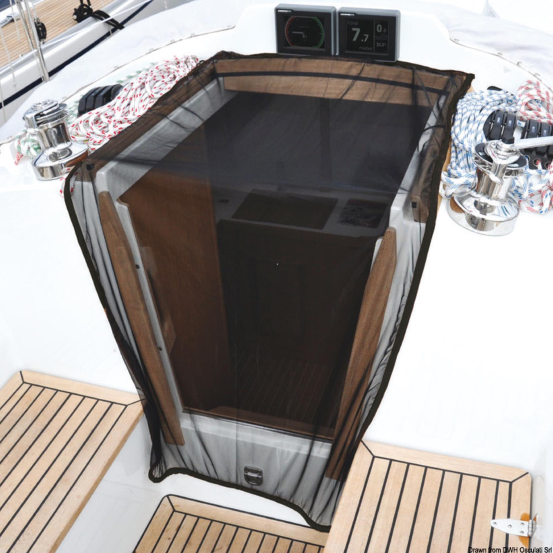 Waterline Design Moskitonetz Niedergang schwarz, 1800 x 900 mm