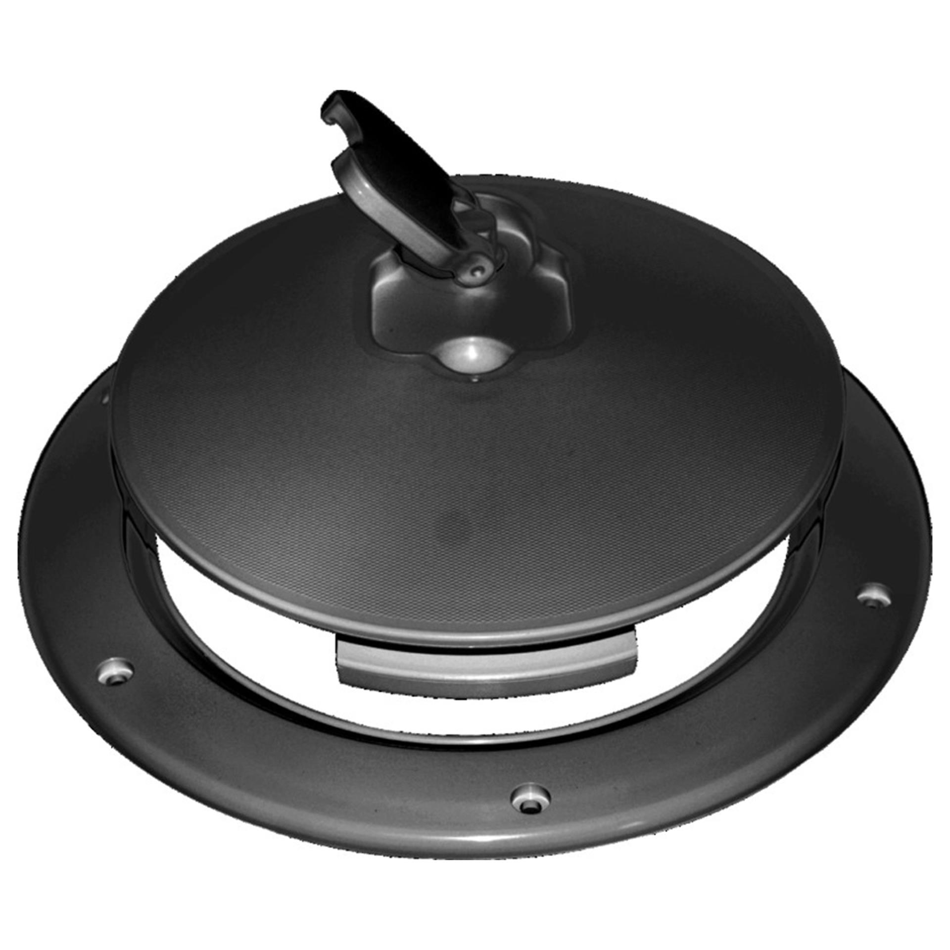 Osculati Inspektionsluke mit Kippverschluss 265 / 190 mmØ, schwarz