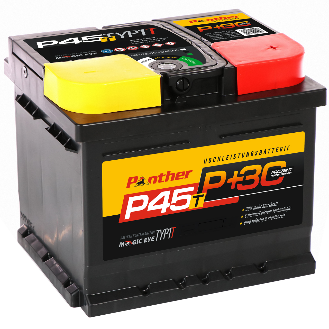 Panther Batterien Panther Starterbatterie P+ 45 AH (211 x 175 x 190 mm) 13,5 kg