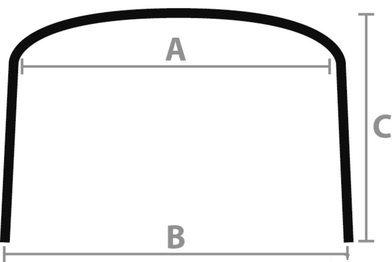 Osculati Bimini Light 3-Rod 185 - 195 cm, weiß