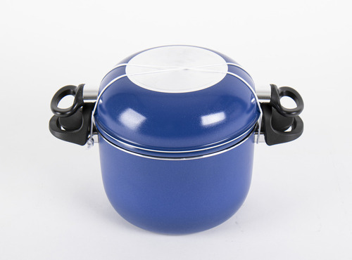 Gimex Kochgeschirr Alu, 9-teilig blau / schwarz Gimex Kochgeschirr Alu, 9-teilig blau / schwarz