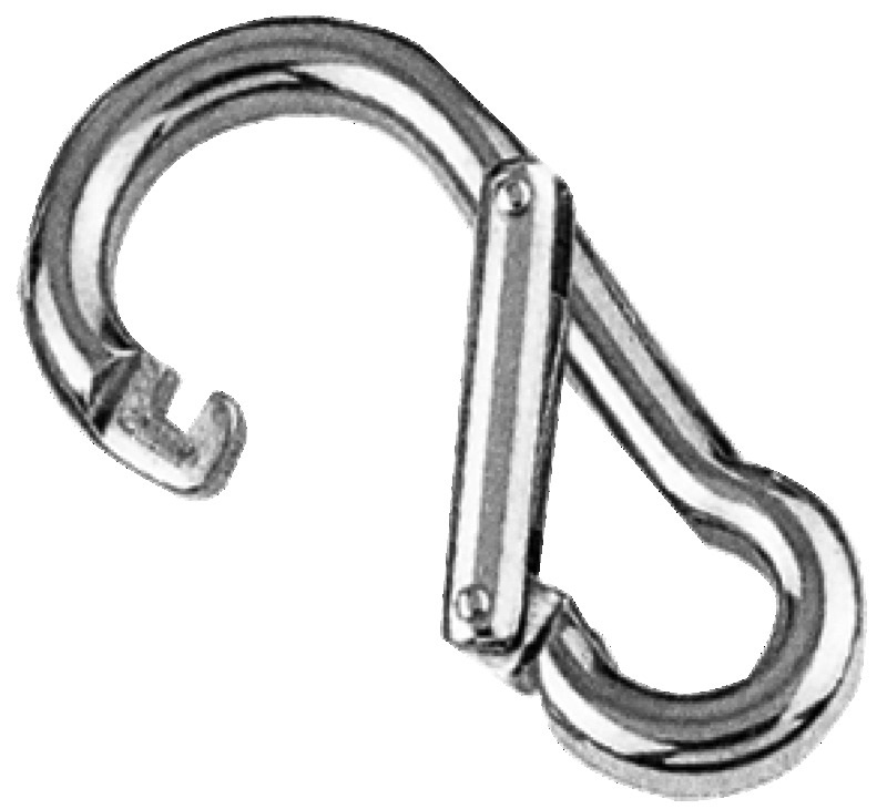 Osculati Karabiner Edelstahl mit weiter Öffnung, 80 mm, (Öffnung: 19 mm)