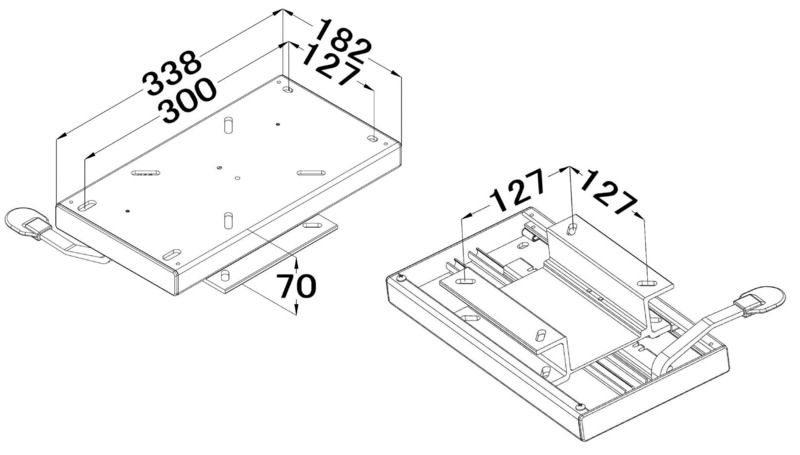 Osculati Gleitschlitten für Sitze mit Feststeller