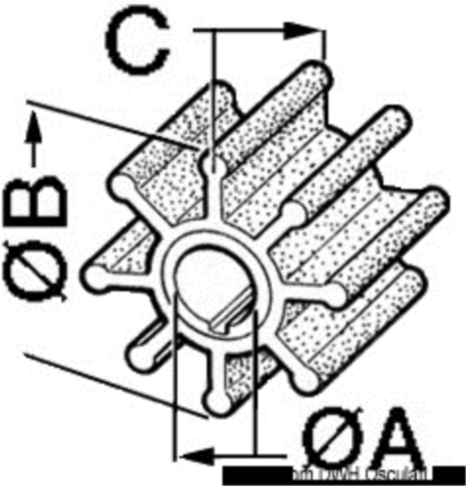 Osculati Impeller für Mercury 2-Takt 3,5 - 9,9 PS