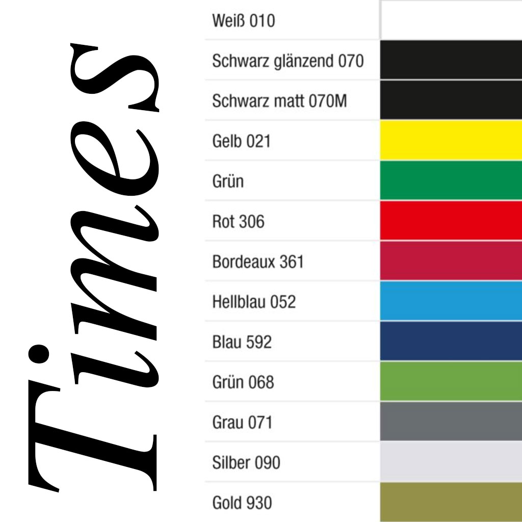 Gründl Schriftart Times Kursiv, 81 - 110 mm