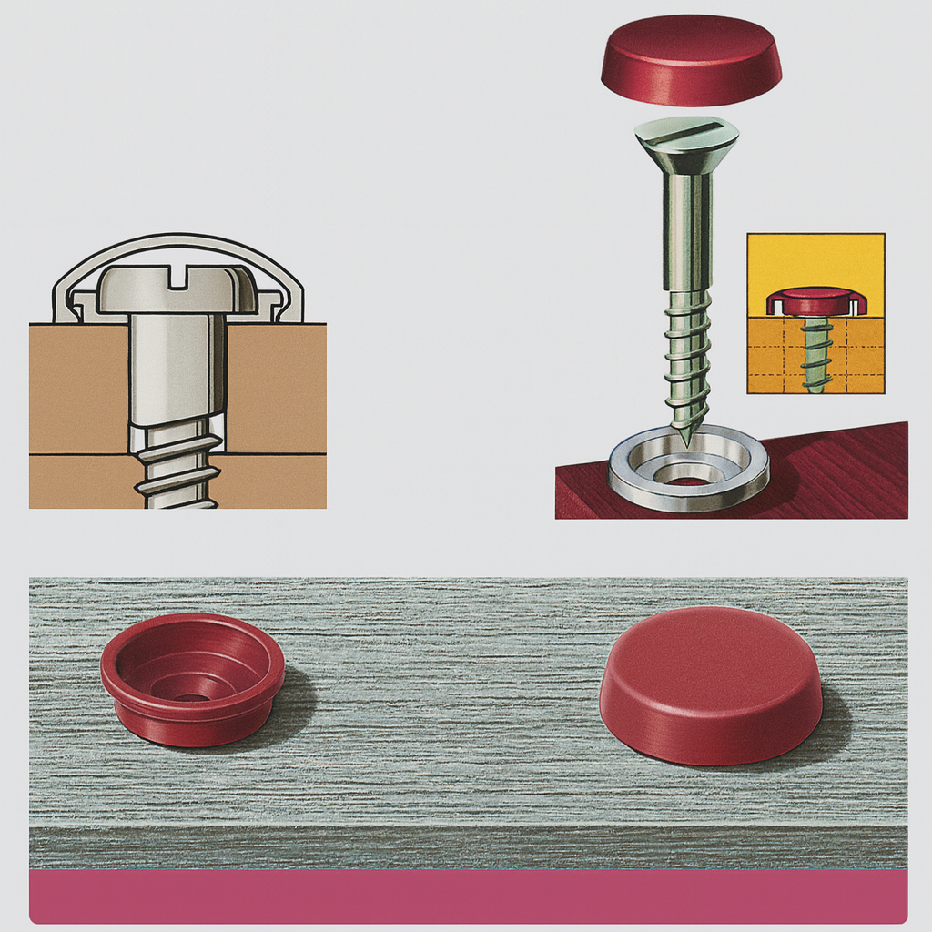 Osculati Snap Caps Schraubenabdeckung 4,8 - 6,0 mm, weiß (20er Pack)