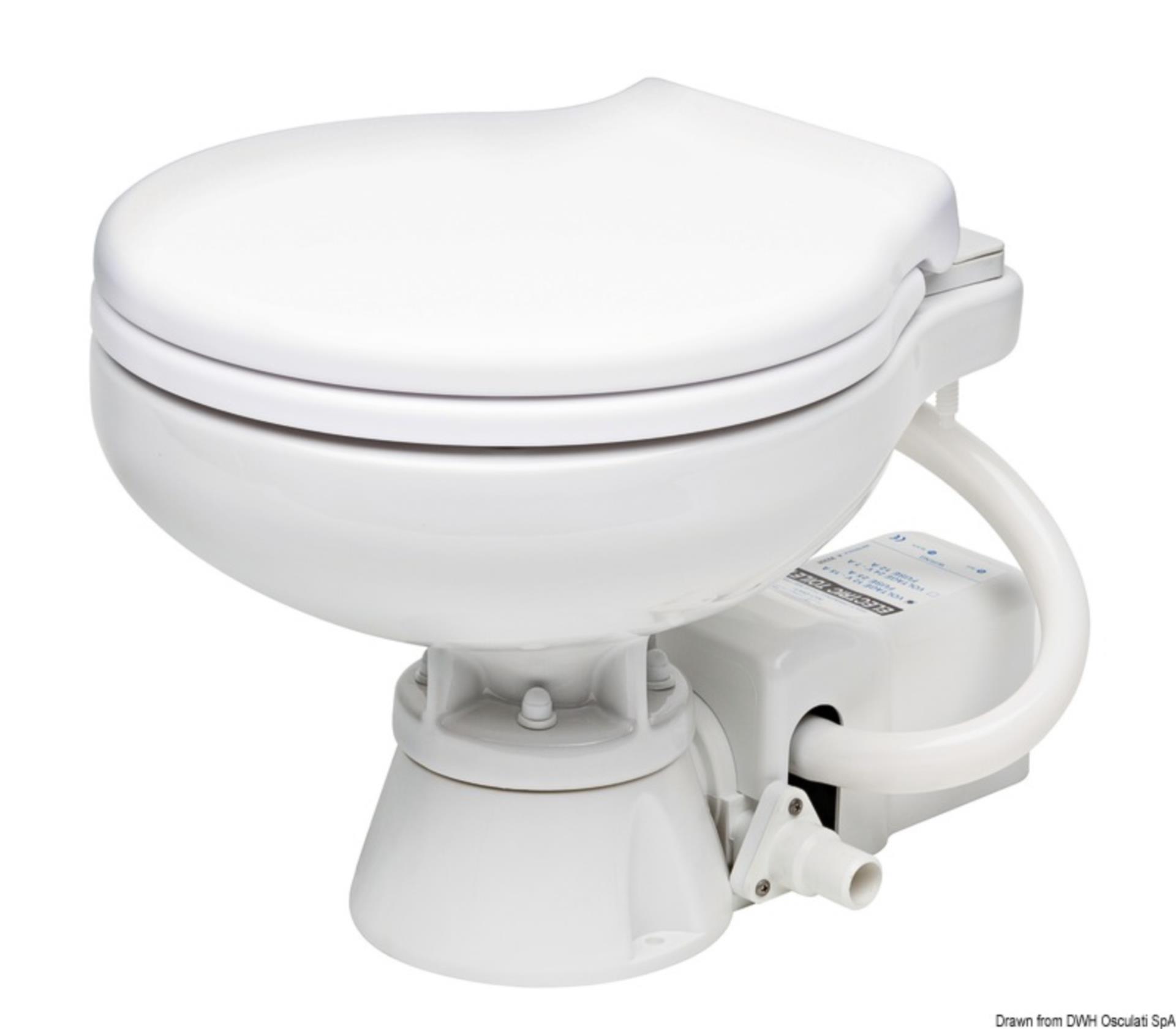 Osculati Marine WC Elektrisch Klein, Deckel Kunststoff 12V (340 x 345 x 420 mm)