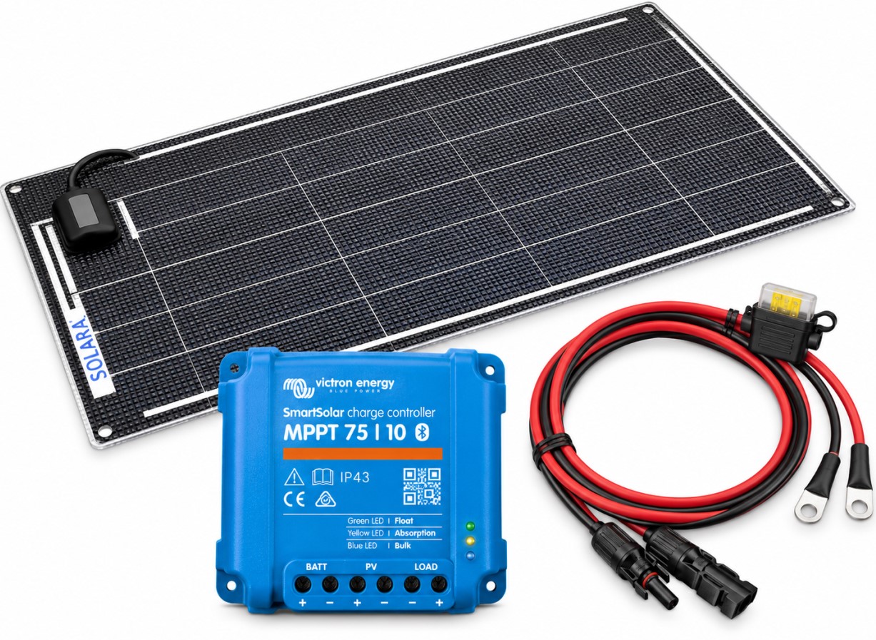 Solara Set M-Modul S200 / 50WP, Regler MPPT 75/10 + Anschlusskabel