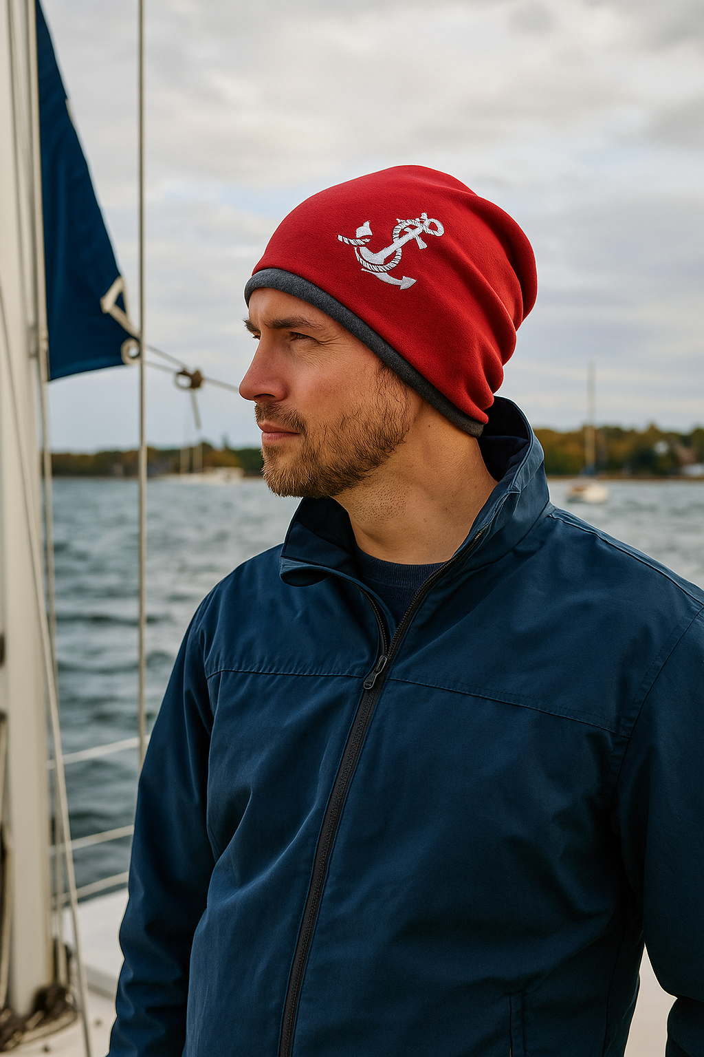 Modas Fleece Beanie / Mütze, Rot - Unisex